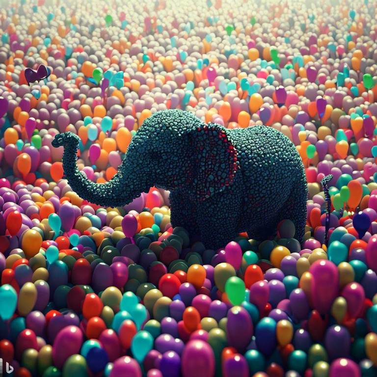 Elephant créé avec l'IA